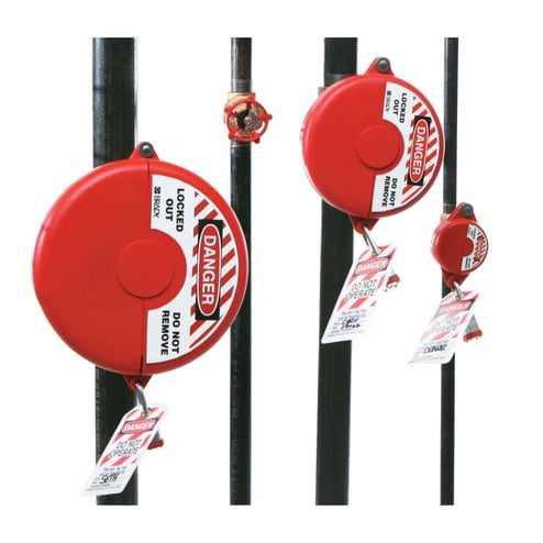 LOTO Safety Lock TRADESAFE Gate Valve Lockout - 2 Pack Valve Lockout Device For 1 Inch To 2-1/2 Inch Diameter Valve Handles, OSHA Compliant Lockout Tagout Valve For LOTO Safety Lockout - View #10