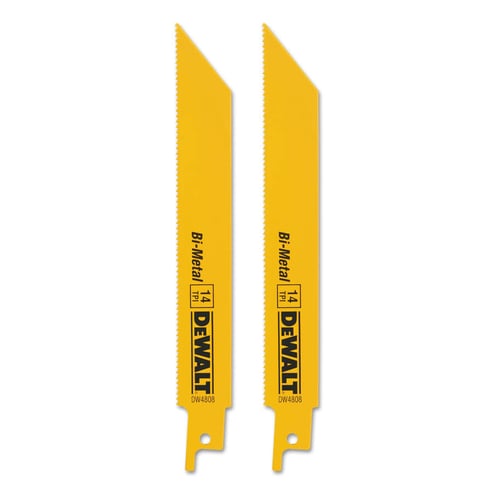 DeWALT DW4811B 6-Inch 18-TPI Bi-Metal Reciprocating Saw Blades, 100-Pack - For Fast Metal Cutting, Made In USA
